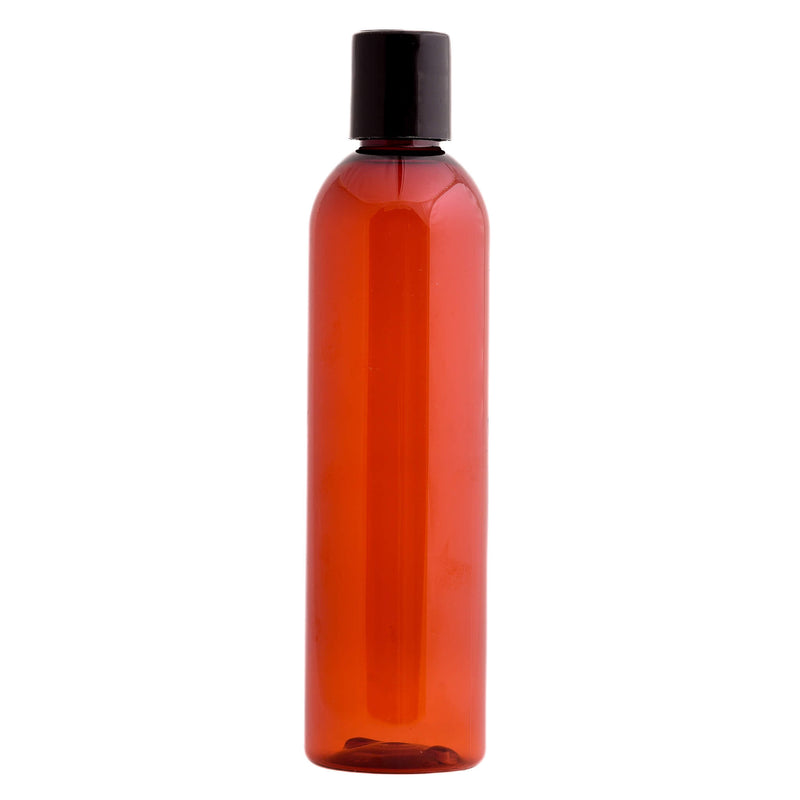 Earth'sAromatique AmberPlasticBottle with BlackDiscTop 8oz