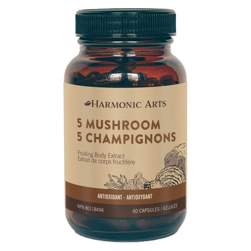 Bottle of HarmonicArts 5Mushroom 60Capsules