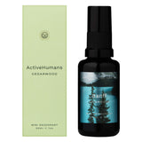 Box and Bottle of ActiveHumans NaturalDeodorant Cedarwood 30ml