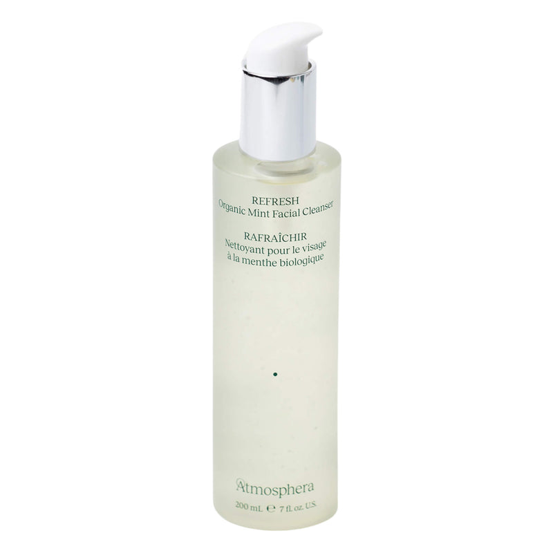 Bottle of Atmosphera Refresh OrganicFacialCleanser with Peppermint+Spearmint 200ml