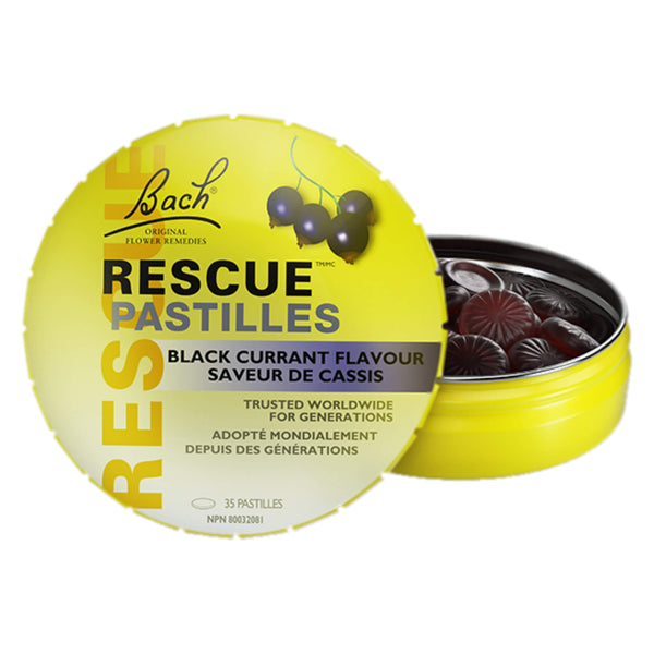 OpenTin of Bach RescuePastilles BlackCurrant 50g