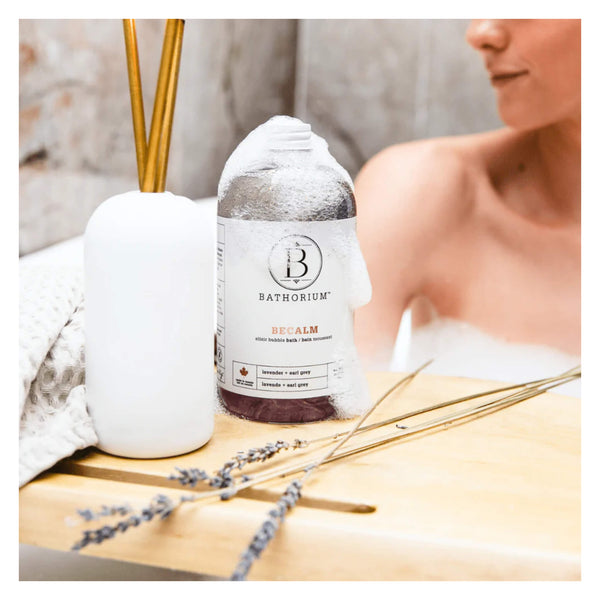 Bathorium Bubble Bath Elixir - Be Calm Lavender & Earl Grey Texture
