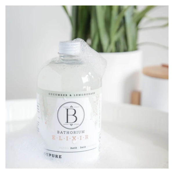 Bathorium Bubble Bath Elixir - BePure, Cucumber & Lemongrass Texture
