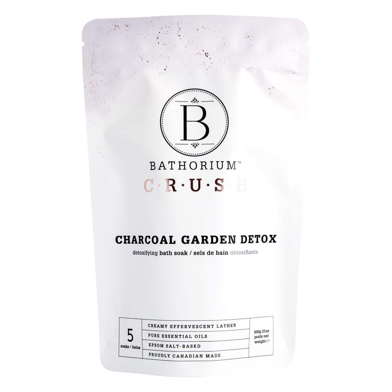 Bag of Bathorium Charcoal Garden Detox Bath Crush 600g