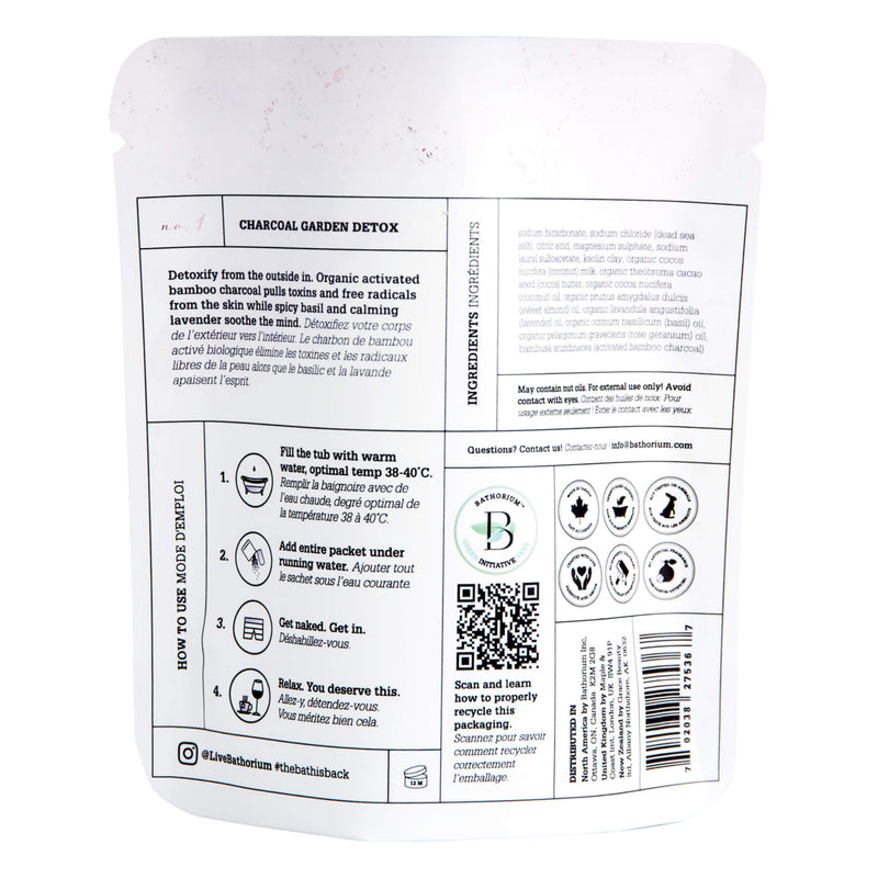 Back of Bathorium Charcoal Garden Detox Bath Crush 120g
