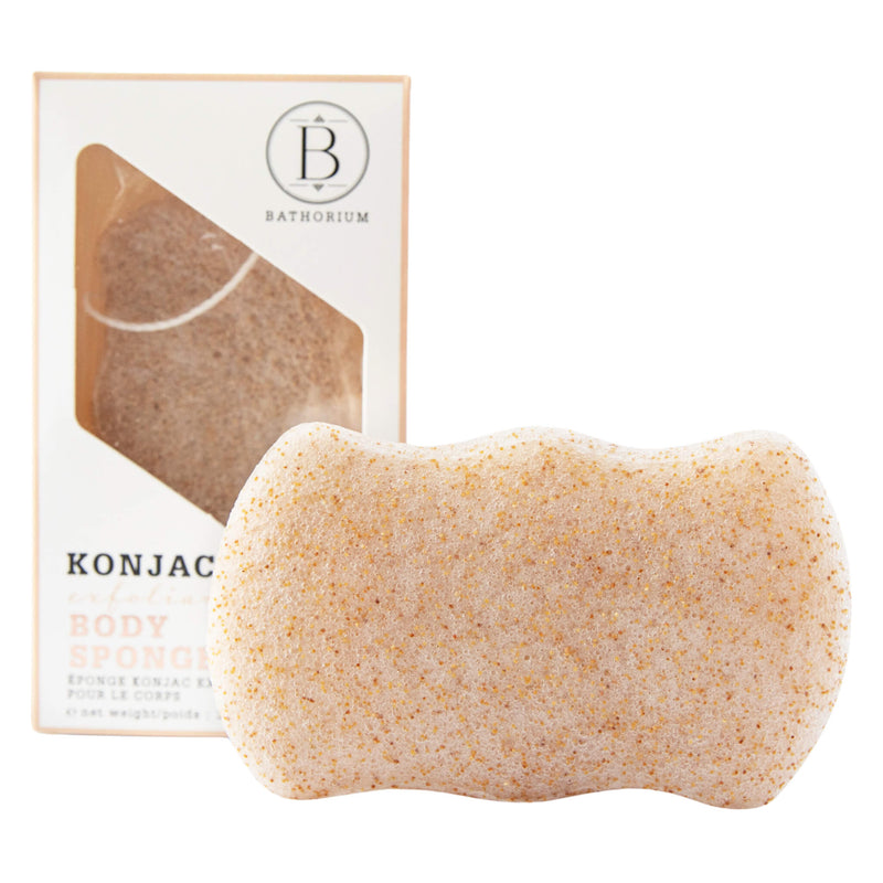 Box with Bathorium Konjac Walnut Exfoliating Body Sponge 1Pack