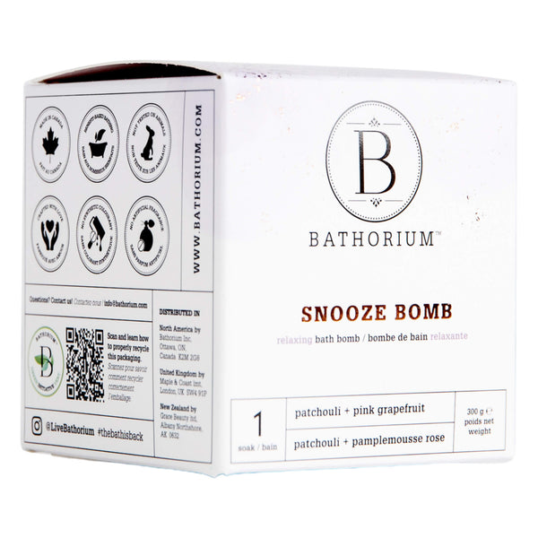 Box of Bathorium Snooze Bomb Bath Bomb 300g