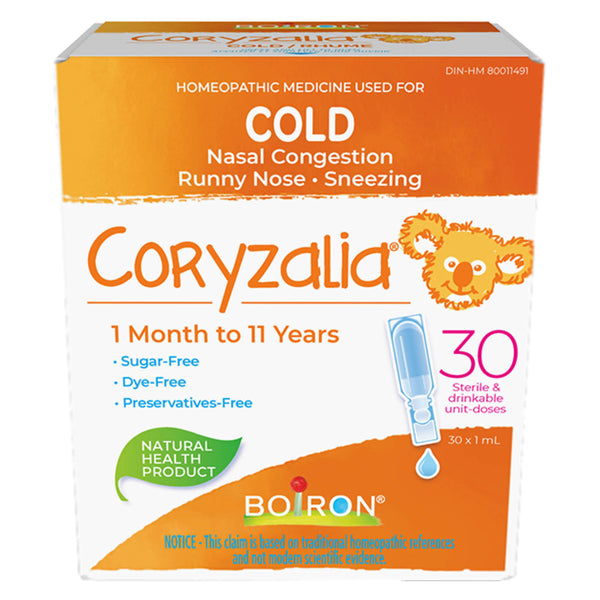 Box of Boiron Children'sCoryzalia 1Month-11Years30 1mlDoses