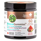 Tub of Newco BroccoGummies WatermelonCherryFlavour 60Gummies 