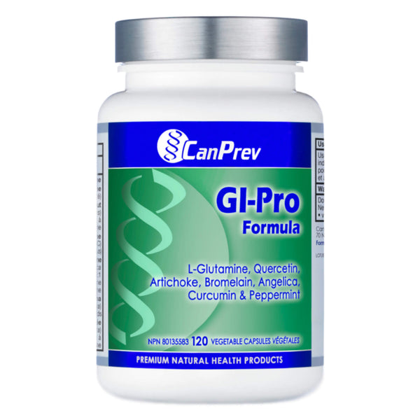 Bottle of CanPrev GI-Pro Formula 120 Vegetable Capsules