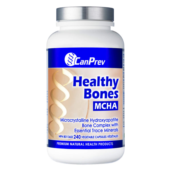 Bottle of CanPrev Healthy Bones MCHA 240 Vegetable Capsules