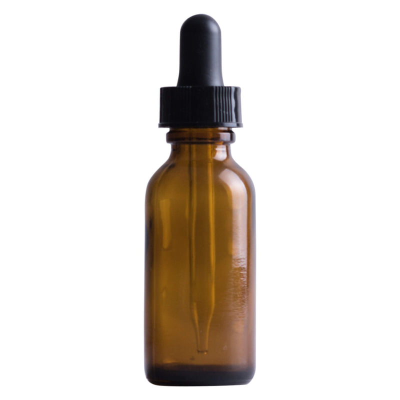 Earth'sAromatique AmberGlassBottle with DropperTop 1oz/30ml
