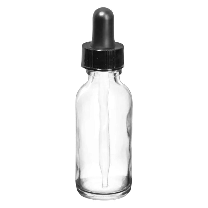 Earth'sAromatique ClearGlassBottle with DropperTop 1oz