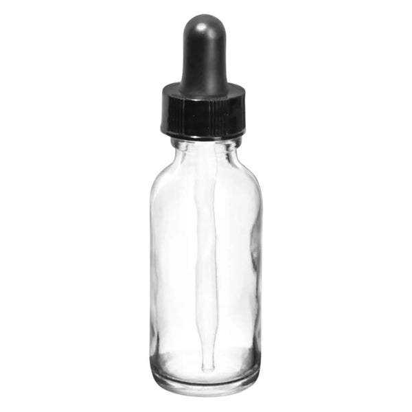 Earth'sAromatique ClearGlassBottle with DropperTop 2oz