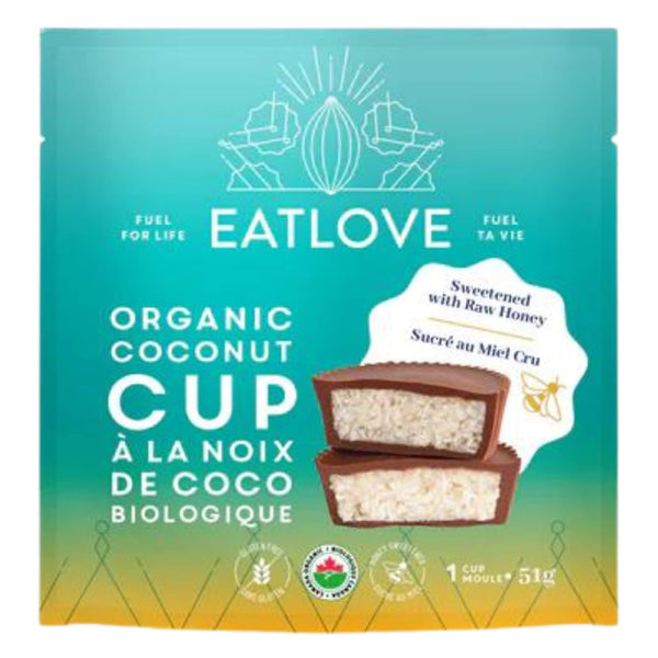 Package of Eat Love Organic CoconutCup 51g 1 Cup 