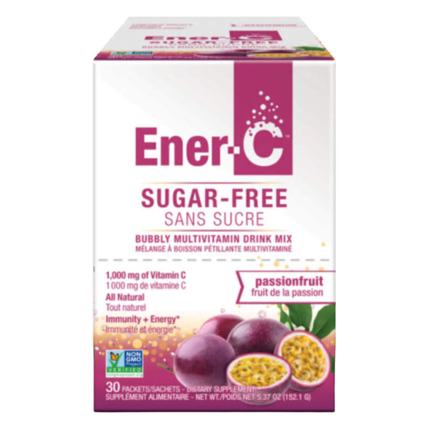 Box of Ener-C EffervescentDrinkMix Passionfruit SugarFree 30Packets
