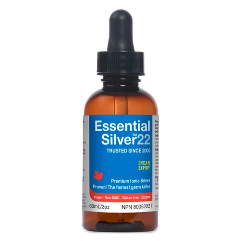 DropperBottle of EssentialSilver PremiumIonicSilver 22ppm 60ml