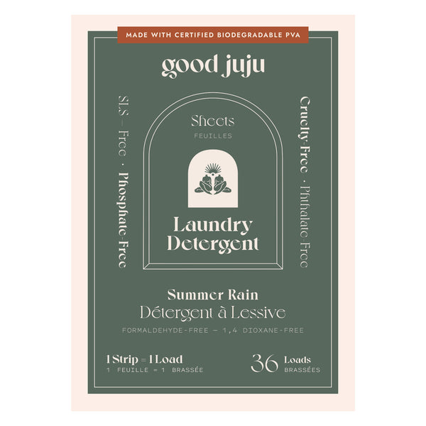 Package of GoodJuju LaundryDetergent SummerRain 1Strip=1Load 36Loads
