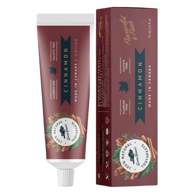 Tube of Green Beaver Natural Toothpaste Cinnamon 75 mL
