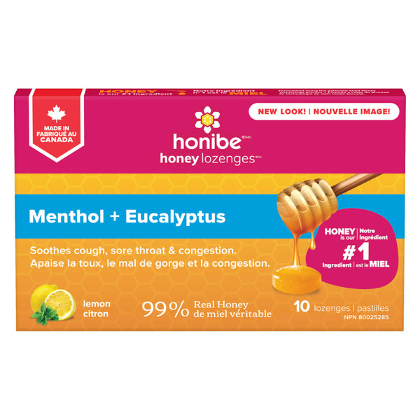 Box of Honibe Menthol&Eucalyptus Lemon 10pc