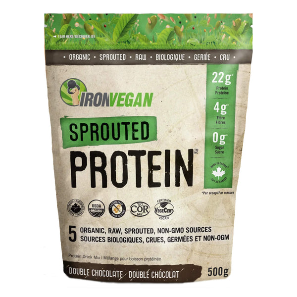 Bag of Iron Vegan Sprouted Protein Double Chocolate 500g