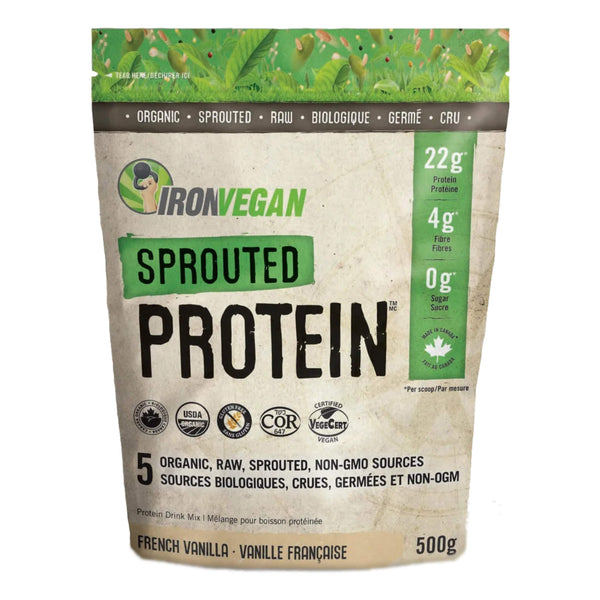 Bag of IronVegan SproutedProtein FrenchVanilla 500g