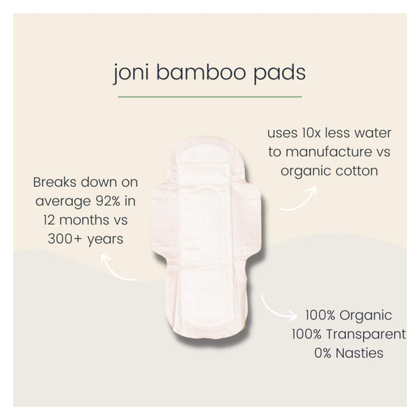 Joni Bamboo Super Pads Information
