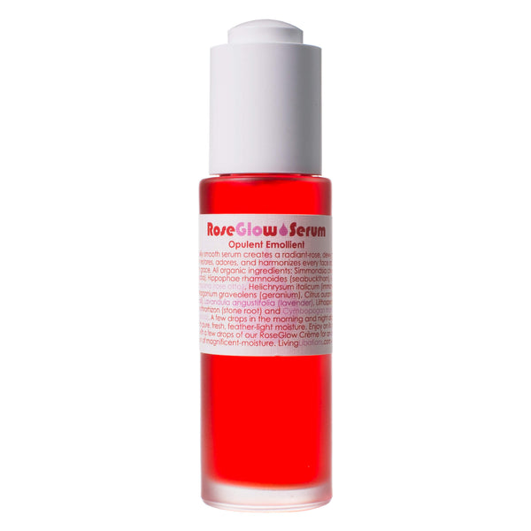 Bottle of LivingLibations RoseGlowSerum 30ml
