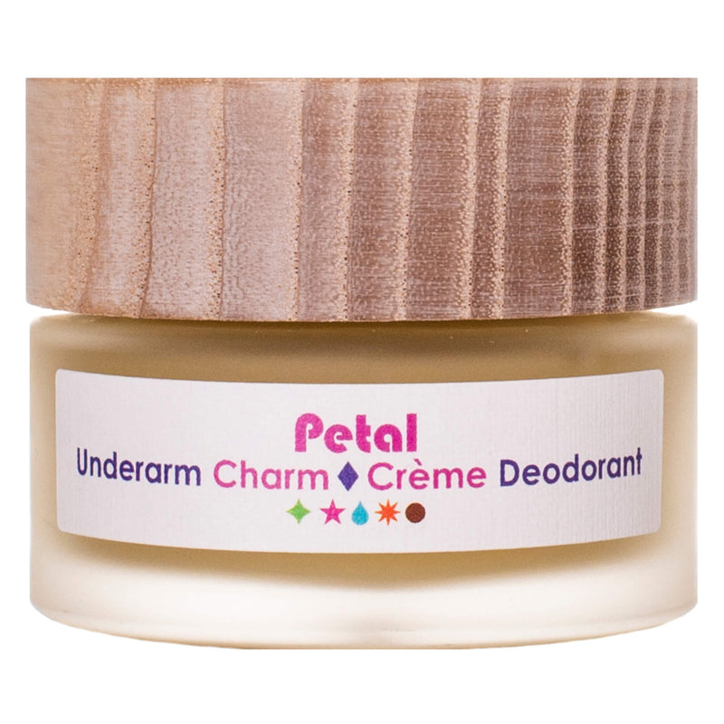 Jar of LivingLibations UnderarmCharm CrèmeDeodorant Petal 30ml
