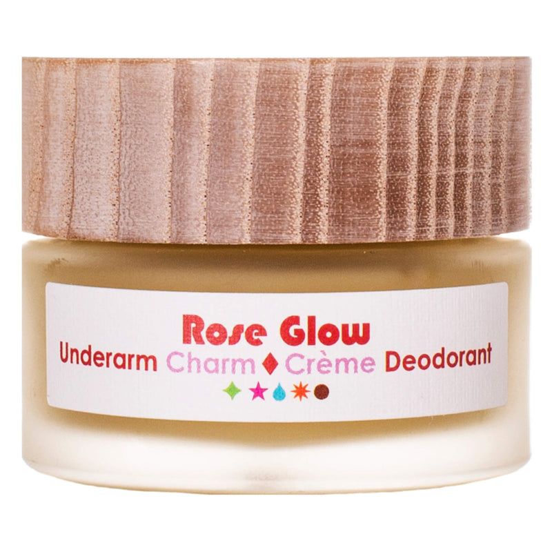 Jar of LivingLibations UnderarmCharm CrèmeDeodorant RoseGlow 30ml
