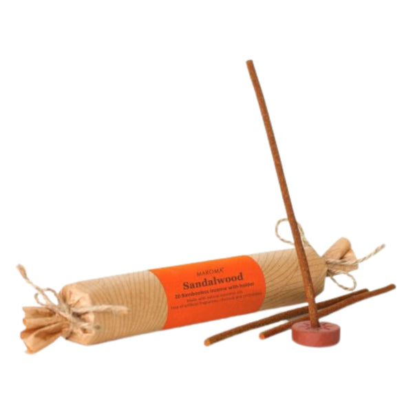 Maroma BamboolessIncenseWithHolder Sandalwood 20sticks