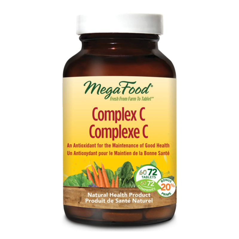 Bottle of MegaFood C Complex 72Tablets