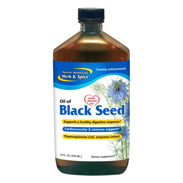 Bottle of NorthAmericanHerb&Spice OilOfBlackSeed 12floz/355ml