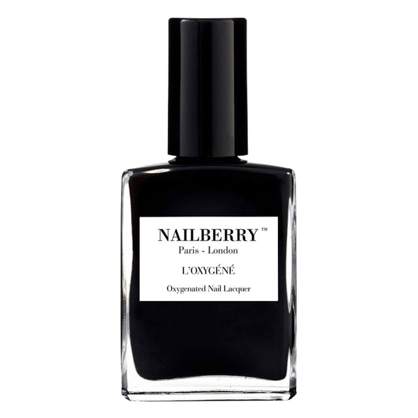 Bottle of Nailberry Oxygenated Nail Lacquer Black Berry 15ml