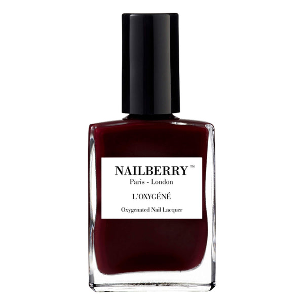 Bottle of Nailberry Oxygenated Nail Lacquer Noirberry 15ml