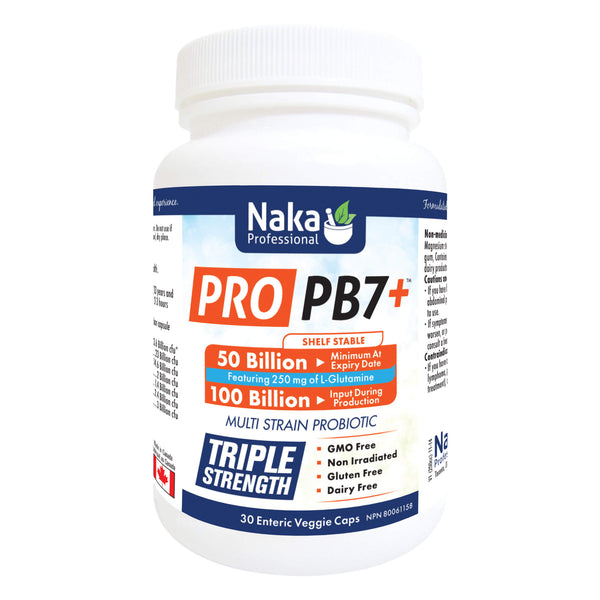 Bottle of Naka PRO PB7+ 50BillionCFU 30EntericVeggieCaps