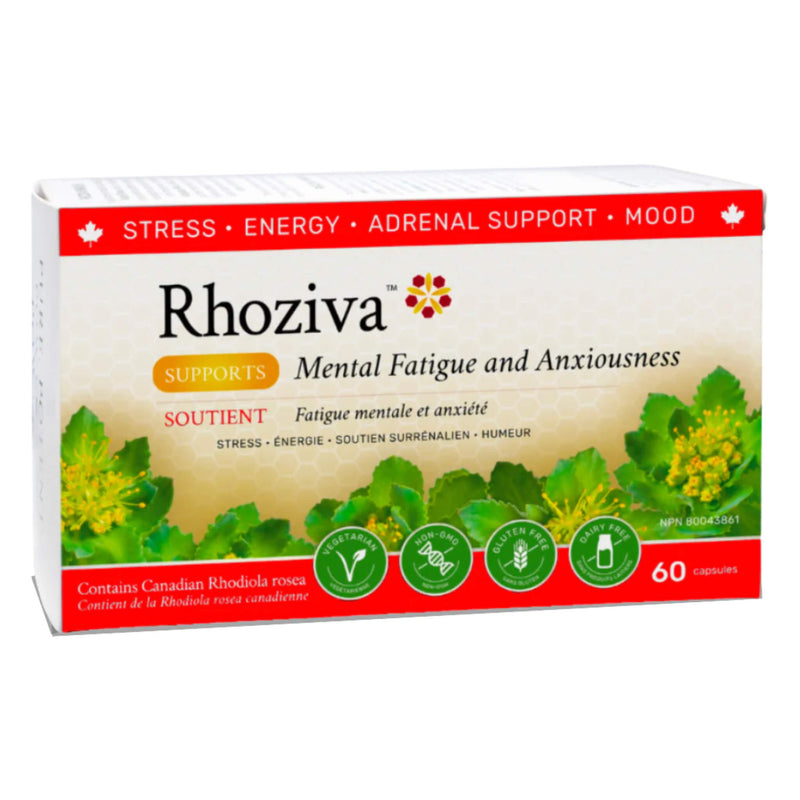 Box of NantonNutraceuticals RhozivaRhodiola 100mg 60Capsules