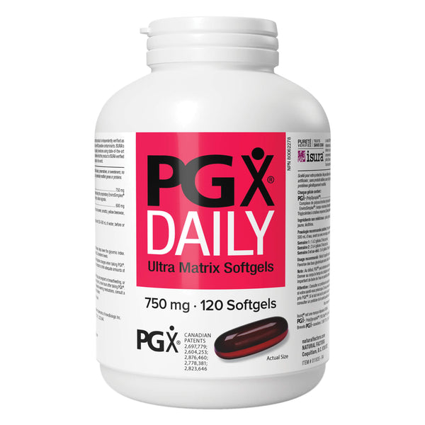 Bottle of Natural Factors PGX Daily Ultra Matrix Softgels 750mg 240Softgels
