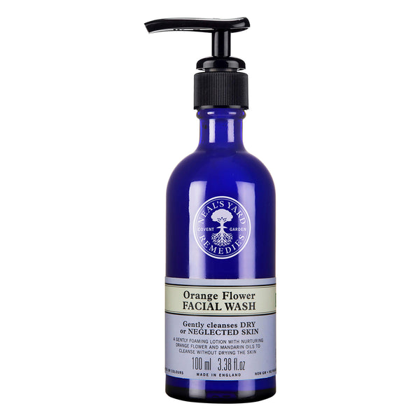 Pump Bottle of Neal's Yard Remedies Nourishing Orange Flower Facial Wash 100ml