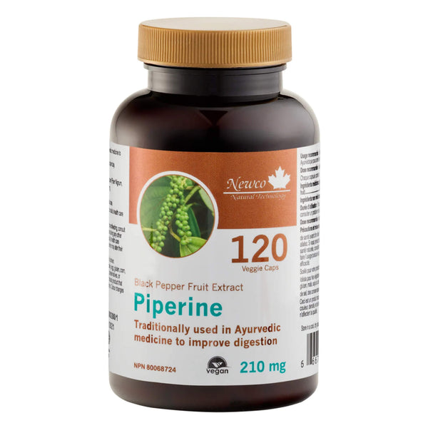 Bottle of NewCo Piperine 210mg 120VeggieCaps