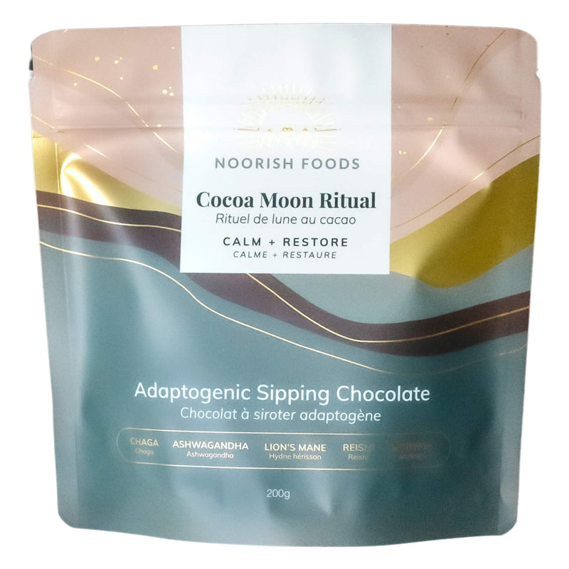 Bag of NoorishFoods CocoaMoonRitual AdaptogenicSippingChocolate Calm+Restore 200g