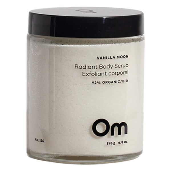 Tub of OMOrganics VanillaMoon RadiantBodyScrub 195g