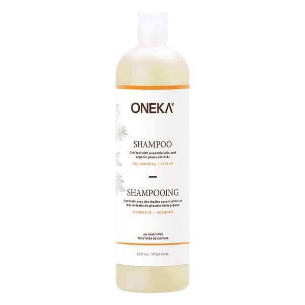 Bottle of OnekaElements Shampoo Goldenseal&Citrus 500mL