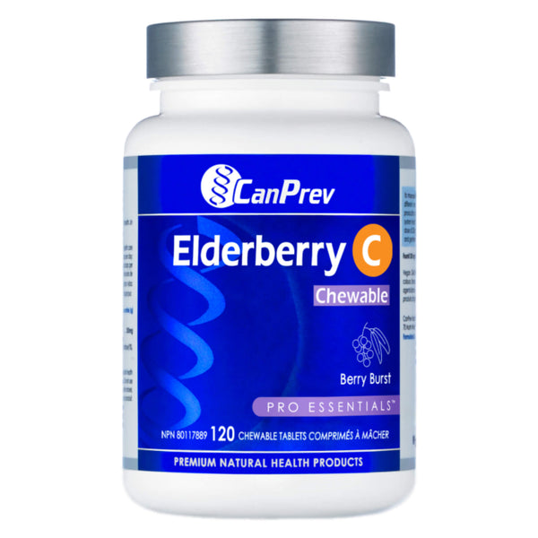 CanPrev Elderberry C Berry Burst 120 Chewable Tablets