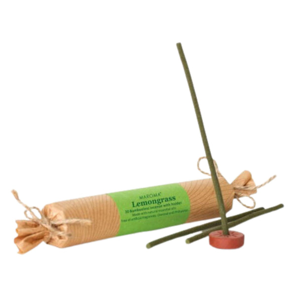 Maroma BamboolessIncenseWithHolder Lemongrass 20sticks