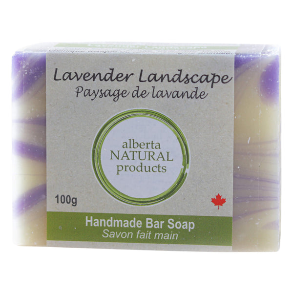 Bar of Alberta Natural Bar Soap Lavender Landscape 100g