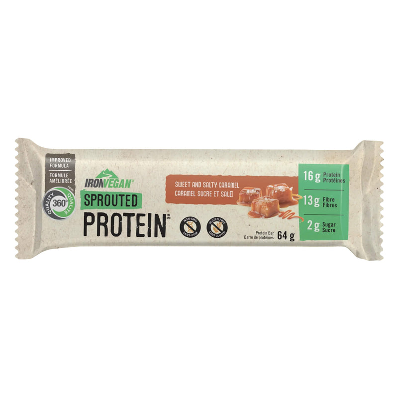 IronVegan SproutedProteinBar SweetAndSaltyCaramel 1Bar64g