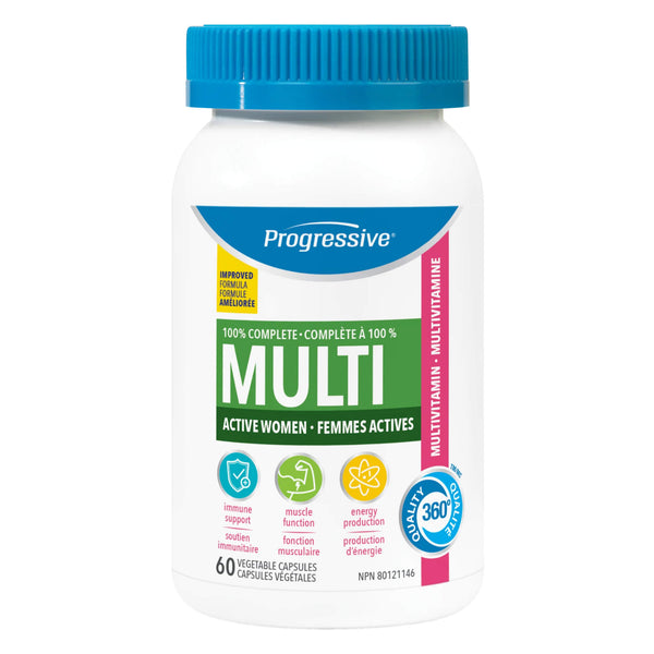 Progressive MultiForActiveWomen NewReformulated 60VegetableCapsules