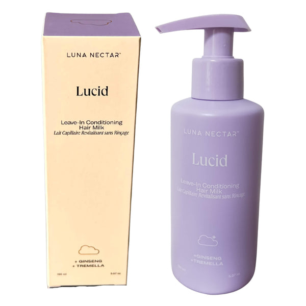 Box & Pump Bottle of Luna Nectar Lucid Leave-In Conditioning Hair Milk 150ml