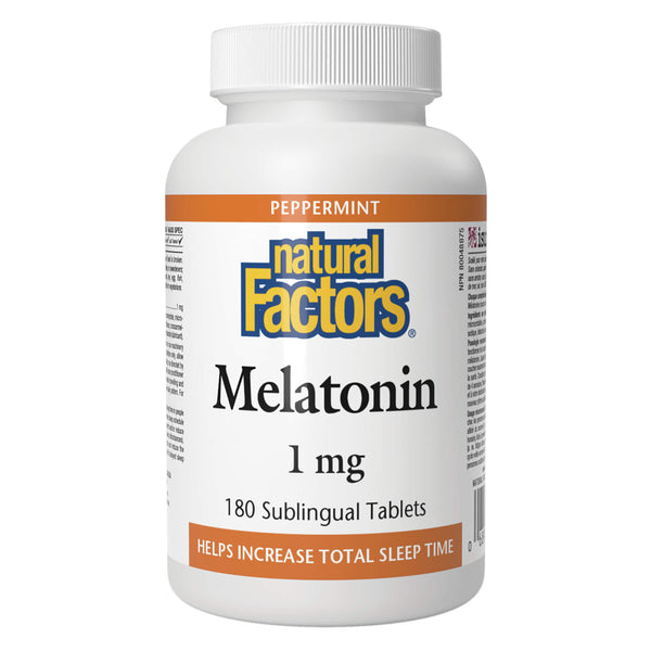 NaturalFactors Melatonin 1mg 180SublingualTablets